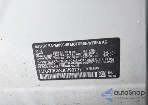 2018 BMW X5 Edrive xDrive40E Iperformance z USA, uszkodzony, nr VIN 5UXKT0C58J0V99737